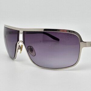 Armani Exchange AX018/S Silver Frame Grey Gradient Len Aviator Shield Sunglasses